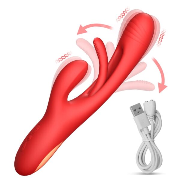 2023 Rabbit Tapping G-Spot Patting Vibrator for Women Clitoris Clit Stimulator Powerful 21 Modes Sex Toy Female Goods for Adults - Image 3