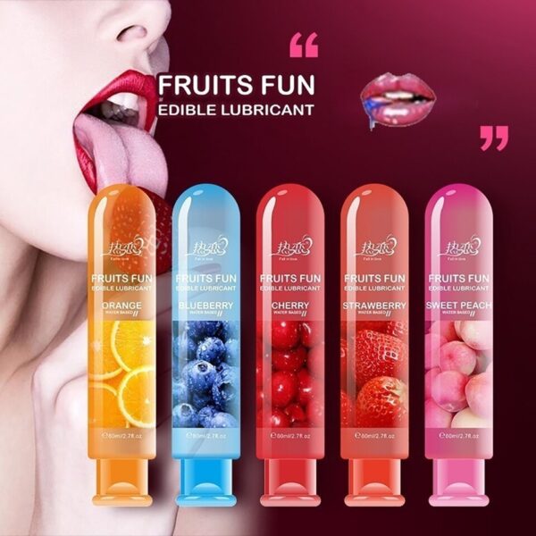 80ML Adult Sexual Body Smooth Fruity Lubricant Gel Edible Flavor Sex Health Perfect to Warm Up Sensual Massage Sex Toy